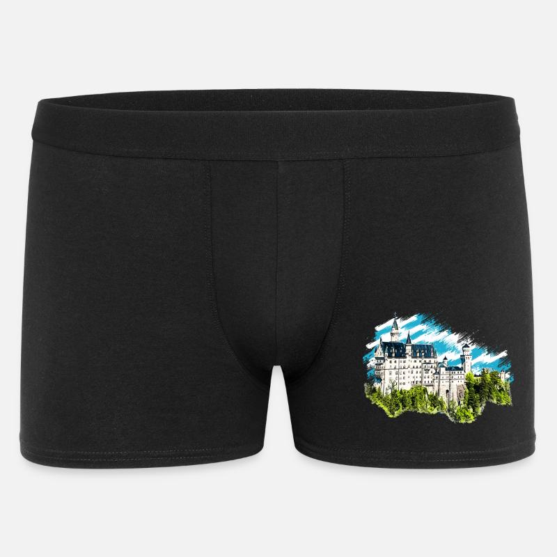 Schloss Neuschwanstein - Männer Boxer Shorts - Schwarz