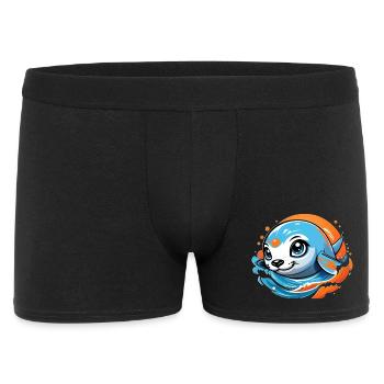 Cute baby seal - Men's Boxer Shorts - black - Front