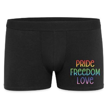 LGBT Pride Month - Peace. Freedom. Love. - Men's Boxer Shorts - black - Front