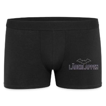 Lila Bat Neon Schriftdesign - Männer Boxer Shorts - Schwarz - Vorne