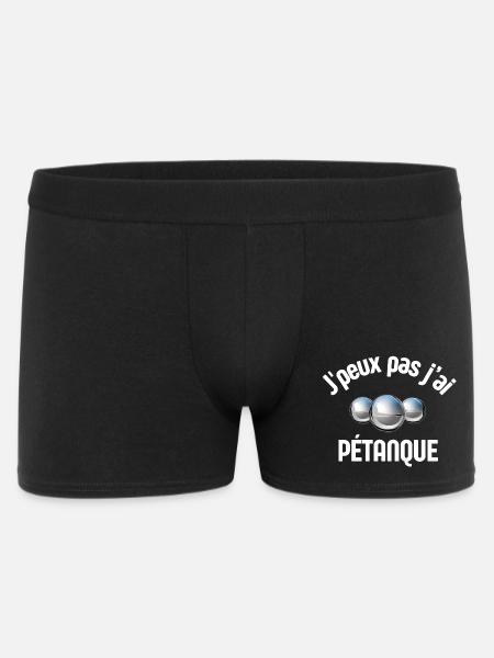 pétanque, bowler, petanque fan - Men's Boxer Shorts - black