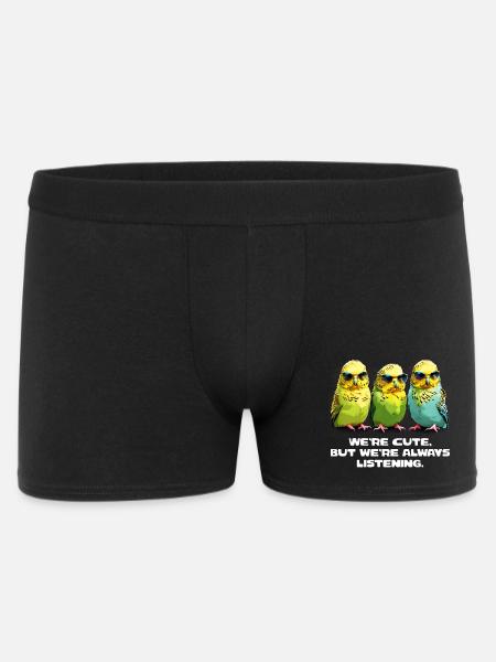 Nous sommes mignons. Mais nous sommes toujours à l’écoute. - Boxer Homme - noir