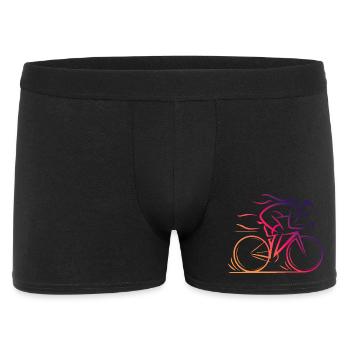 Minimalistisches Fahrraddesign - Männer Boxer Shorts - Schwarz - Vorne