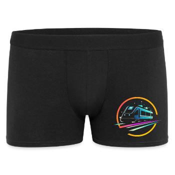 Train Comic - Men's Boxer Shorts - black - Front