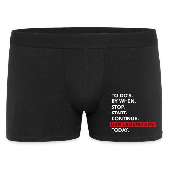 Live Legendary Today: To-Do Motivator - Men's Boxer Shorts - black - Front