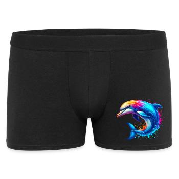 Delfin - Männer Boxer Shorts - Schwarz - Vorne