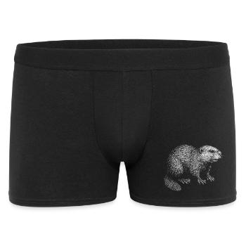 A beaver - Men's Boxer Shorts - black - Front