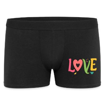 LOVE Pop Art – Moderne et lumineux pour le cœur - Boxer Homme - noir - Devant