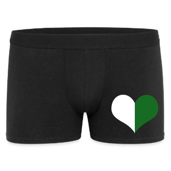 A heart for Saxony white green - Men's Boxer Shorts - black - Front