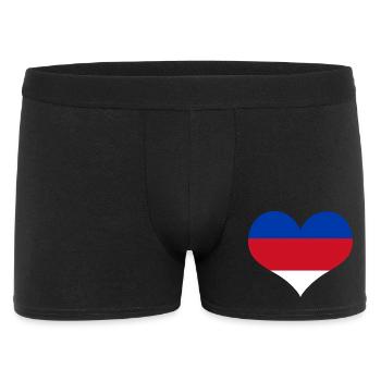 Sorb Heart blue red white - Upper Lusatia - Men's Boxer Shorts - black - Front