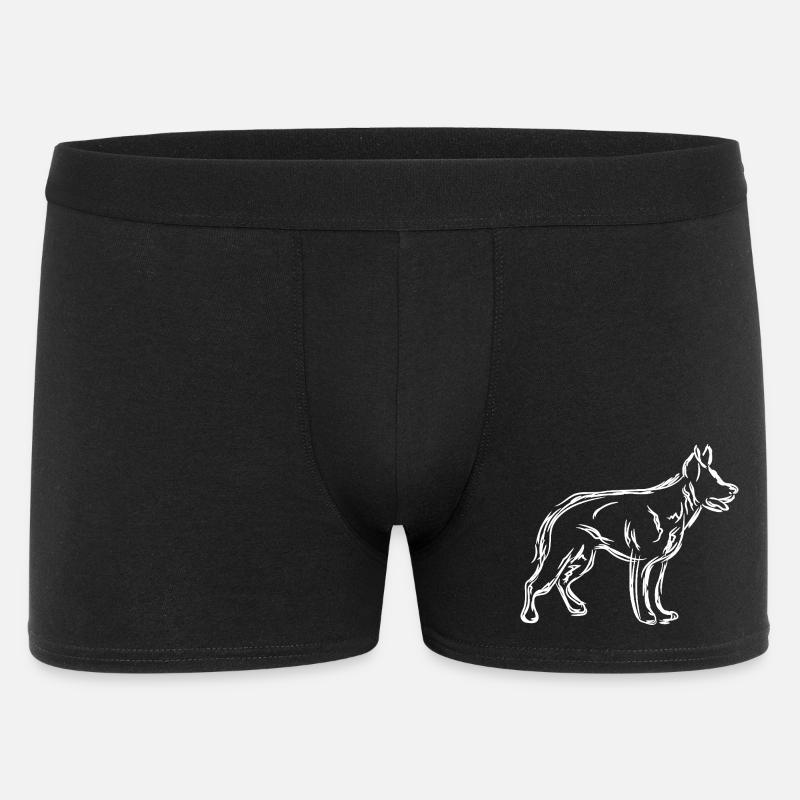 Schäferhund - Männer Boxer Shorts - Schwarz
