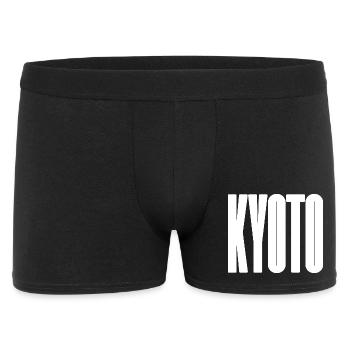 Kyoto - Japan City Bold Typography Design - Boxer Homme - noir - Devant