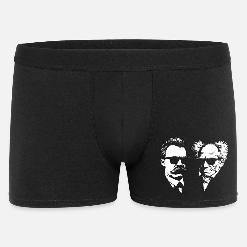 Die deutschen Philosophen Nietzsche und Schopenhhauer - Männer Boxer Shorts - Schwarz