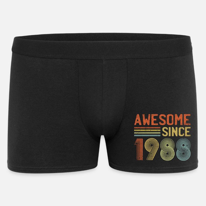 Conception rétro de célébration annuelle - Boxer Homme - noir