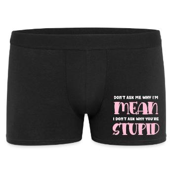 I'm Mean – Naughty Pink Typo - Men's Boxer Shorts - black - Front