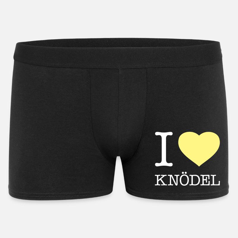 I love Knödel - Männer Boxer Shorts - Schwarz