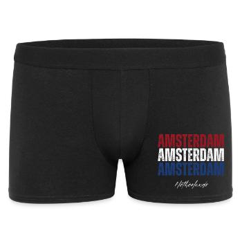 Amsterdam Pays-Bas, j’adore les Pays-Bas - Boxer Homme - noir - Devant