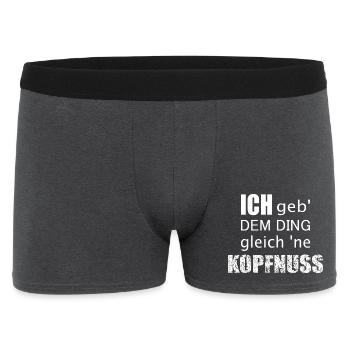 Je vais donner un coup de tête à la chose tout de suite - Boxer Homme - charbon - Devant