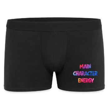 Main Character Energy bunt - Männer Boxer Shorts - Schwarz - Vorne