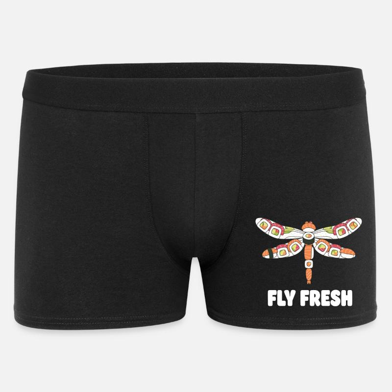 Sushi Dragonfly Fly Fresh - Männer Boxer Shorts - Schwarz