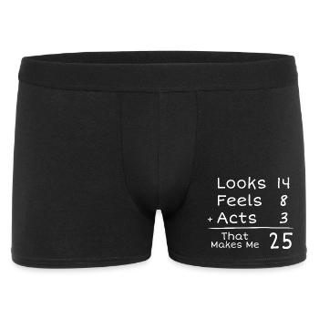 25 Years Humorous Birthday | 25th Anniversair - Men's Boxer Shorts - black - Front