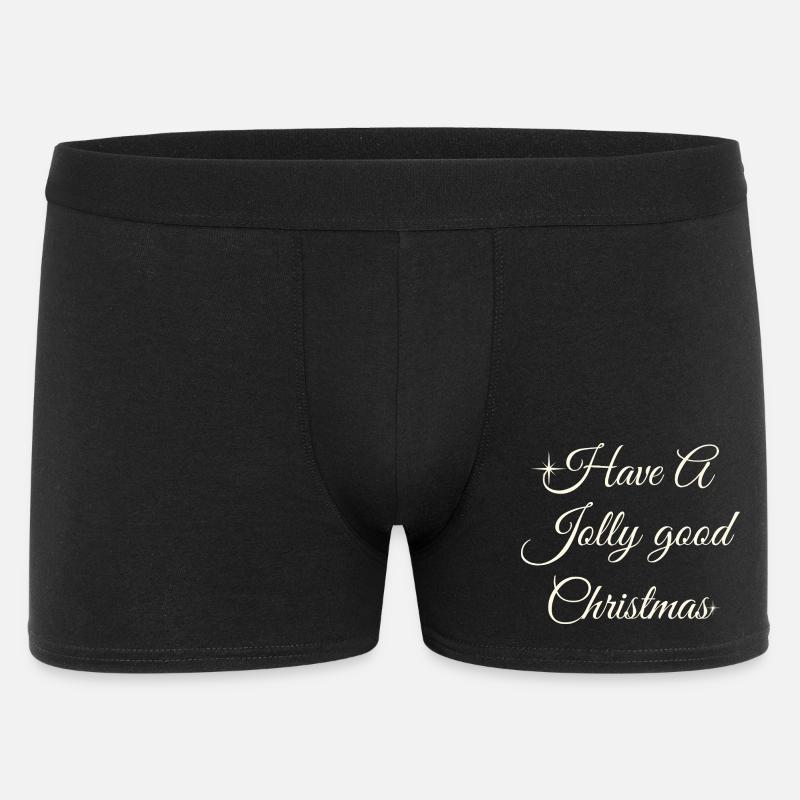 Hab ein fröhliches Weihnachtsskript - Männer Boxer Shorts - Schwarz