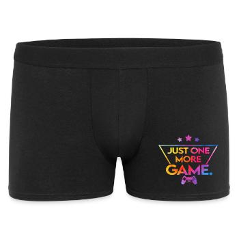 Just_one_more_game_-_star_ - Männer Boxer Shorts - Schwarz - Vorne