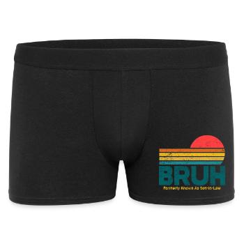 Bruh Sunset Retro-Meme-Design - Männer Boxer Shorts - Schwarz - Vorne