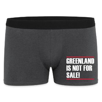 Greenland Is Not For Sale - Men's Boxer Shorts - charcoal grey - Front