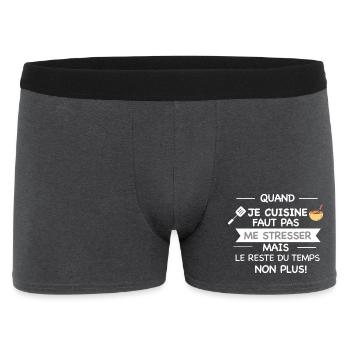 tablier de cuisine humoristique - Boxer Homme - charbon - Devant