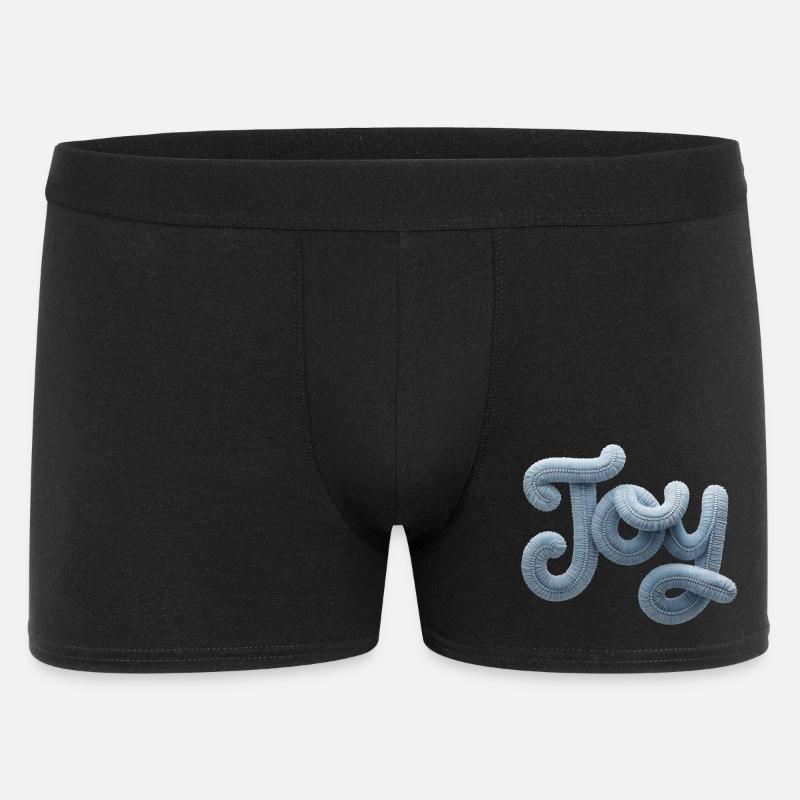 Joy Modern Patchwork Look - Men's Boxer Shorts - black