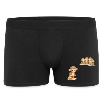 Bébé Singe Punch - Singe Triste Viral - Boxer Homme - noir - Devant