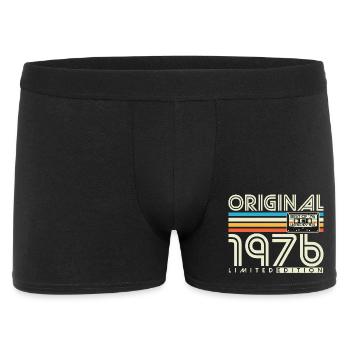 Cadeau d’anniversaire rétro vintage vintage 1976 - Boxer Homme - noir - Devant
