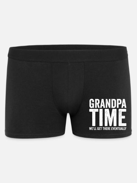 Grandpa time, we'll make it! Funny - Men's Boxer Shorts - black