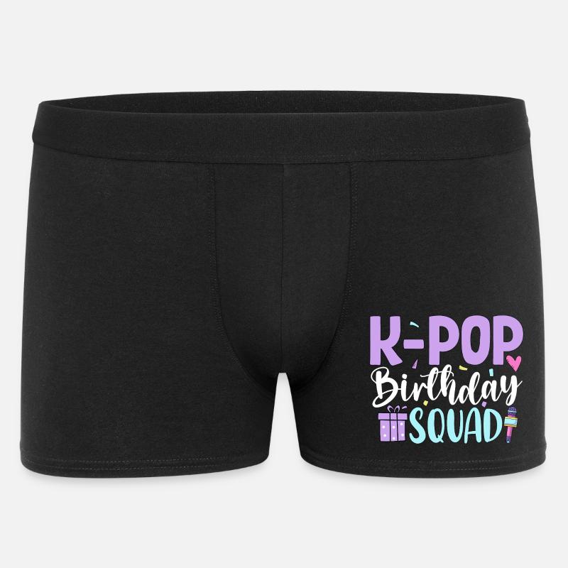 K Pop Birthday Squad - Männer Boxer Shorts - Schwarz