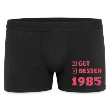 Besser 1985 - Männer Boxer Shorts - Schwarz - Vorne