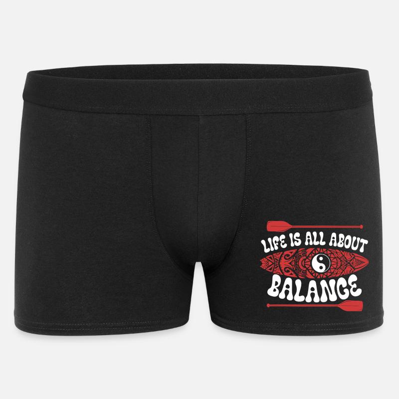 Livet med stående paddle handler om balance - Boxer Shorts til mænd - sort