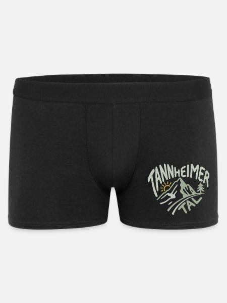 Tannheimer Tal Alps Heart Panorama - Men's Boxer Shorts - black