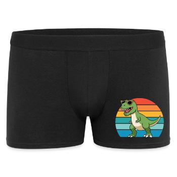 Trex Tyrannosaurus Rex T-Rex Dino Dinosaurier - Männer Boxer Shorts - Schwarz - Vorne