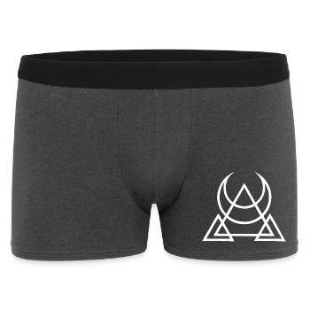 Symbole blanc des pyramides égyptiennes - Boxer Homme - charbon - Devant
