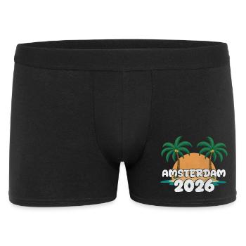 Amsterdam 2026 - Männer Boxer Shorts - Schwarz - Vorne