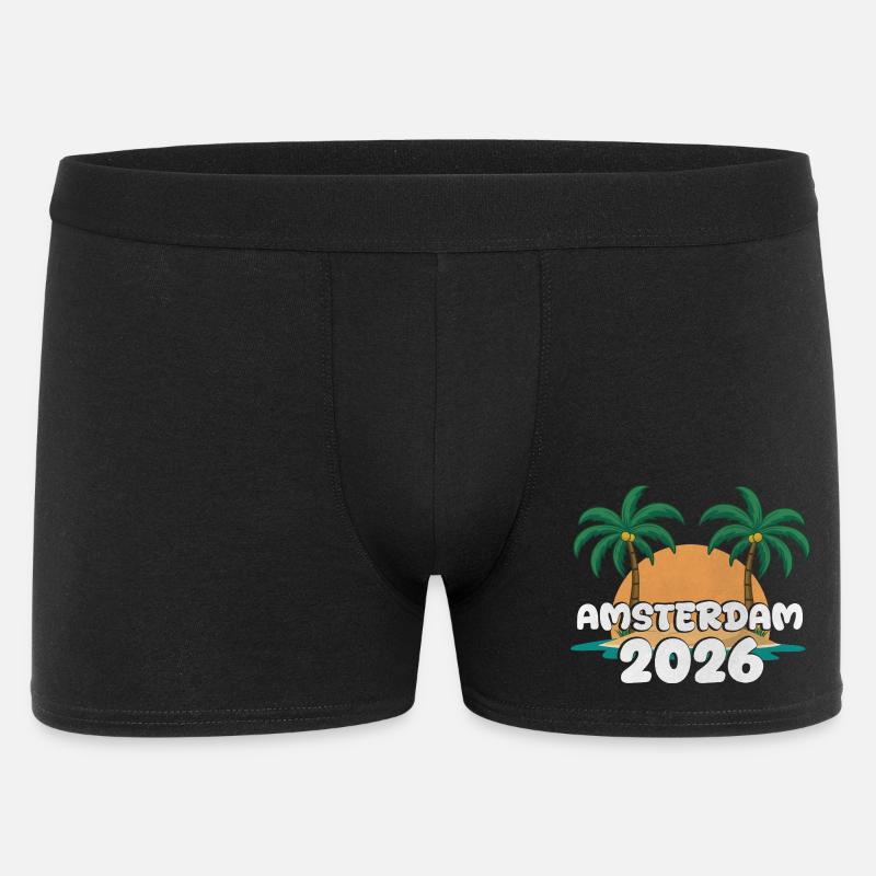 Amsterdam 2026 - Männer Boxer Shorts - Schwarz