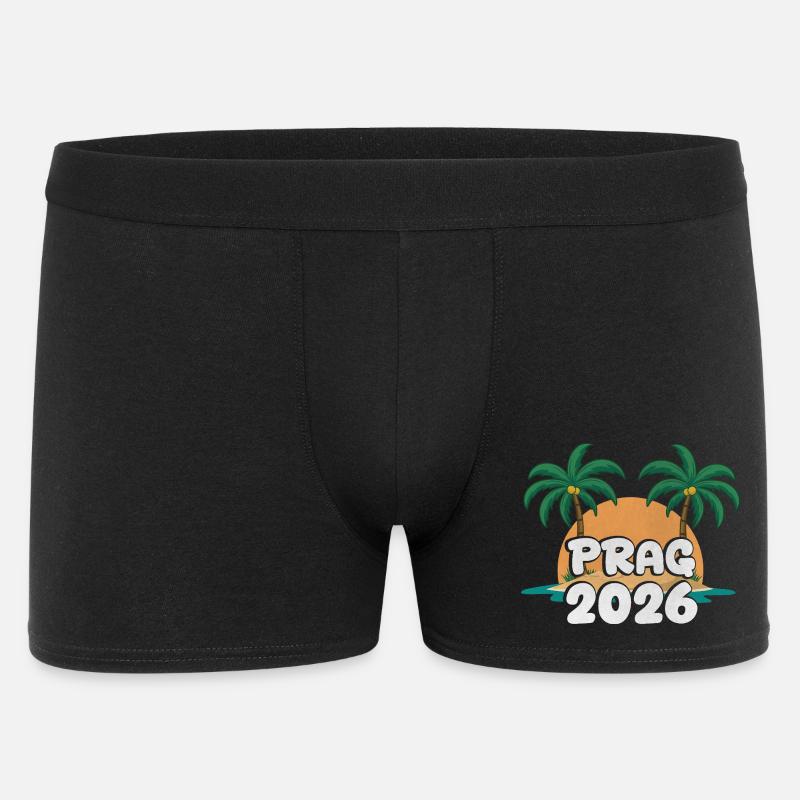 Prag 2026 - Männer Boxer Shorts - Schwarz