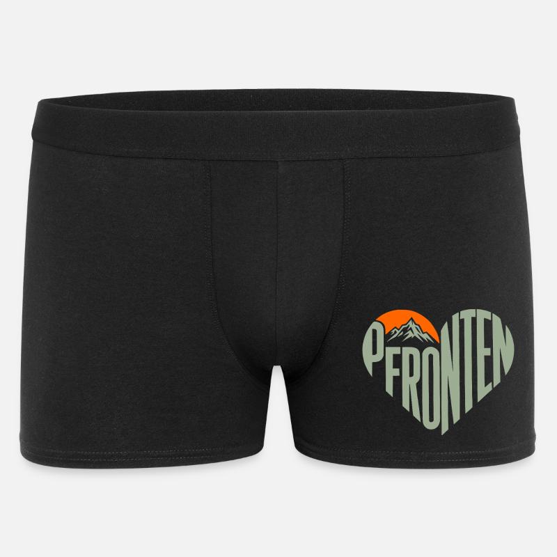 Pfronten Bergherz Panorama - Männer Boxer Shorts - Schwarz