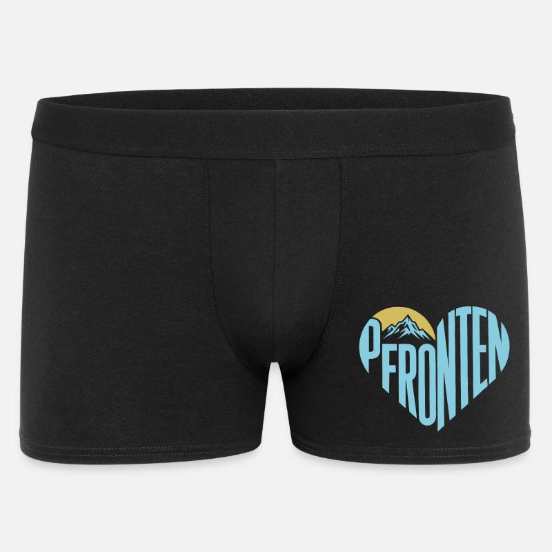 Pfronten Bergherz mit Sonne - Männer Boxer Shorts - Schwarz