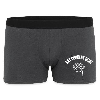 Cat Cuddle Club - Men's Boxer Shorts - charcoal grey - Front