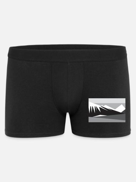 Geometic mountain silhouette - Men's Boxer Shorts - black