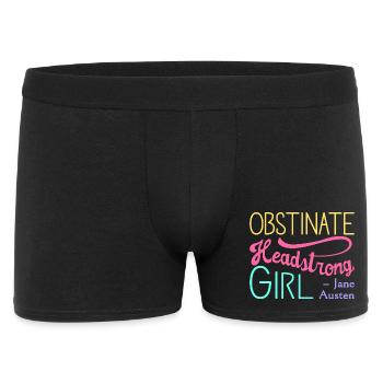 Citation de l’Orgueil et des Préjugés II - Couleurs vives - Boxer Homme - noir - Devant