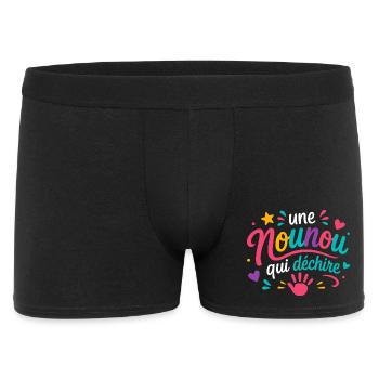 Une nounou qui déchire arc en ciel - Boxer Homme - noir - Devant