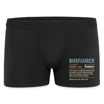 Linienbus Busfahrer Schulbus Busfahrerin Bus - Männer Boxer Shorts - Schwarz - Vorne